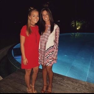 FREE PEOPLE pink boho style dress